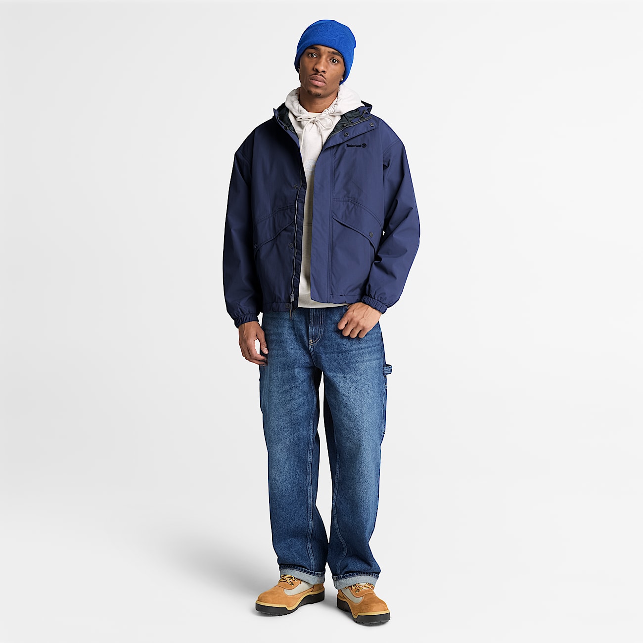 Weatherline Waterproof Shell Jacket for Men in Dark Blue TBL Blue ALT2