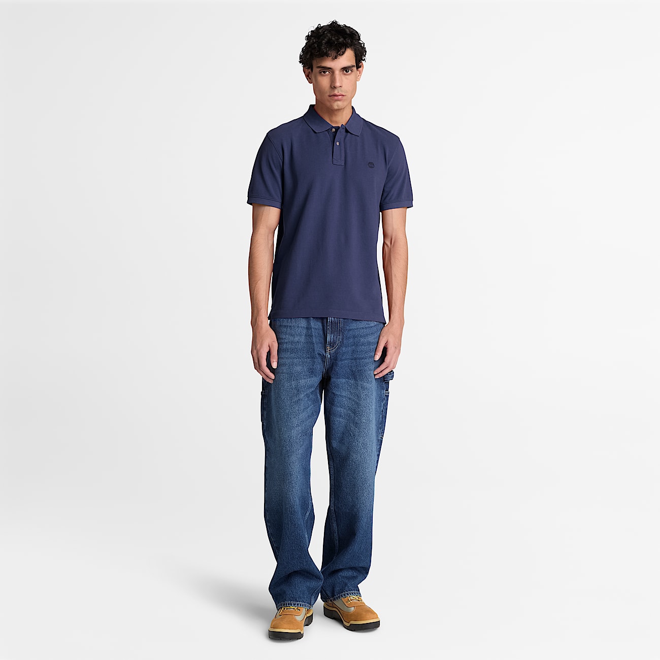 Millers River ShortSleeve Polo for Men in Dark Blue TBL Blue ALT2