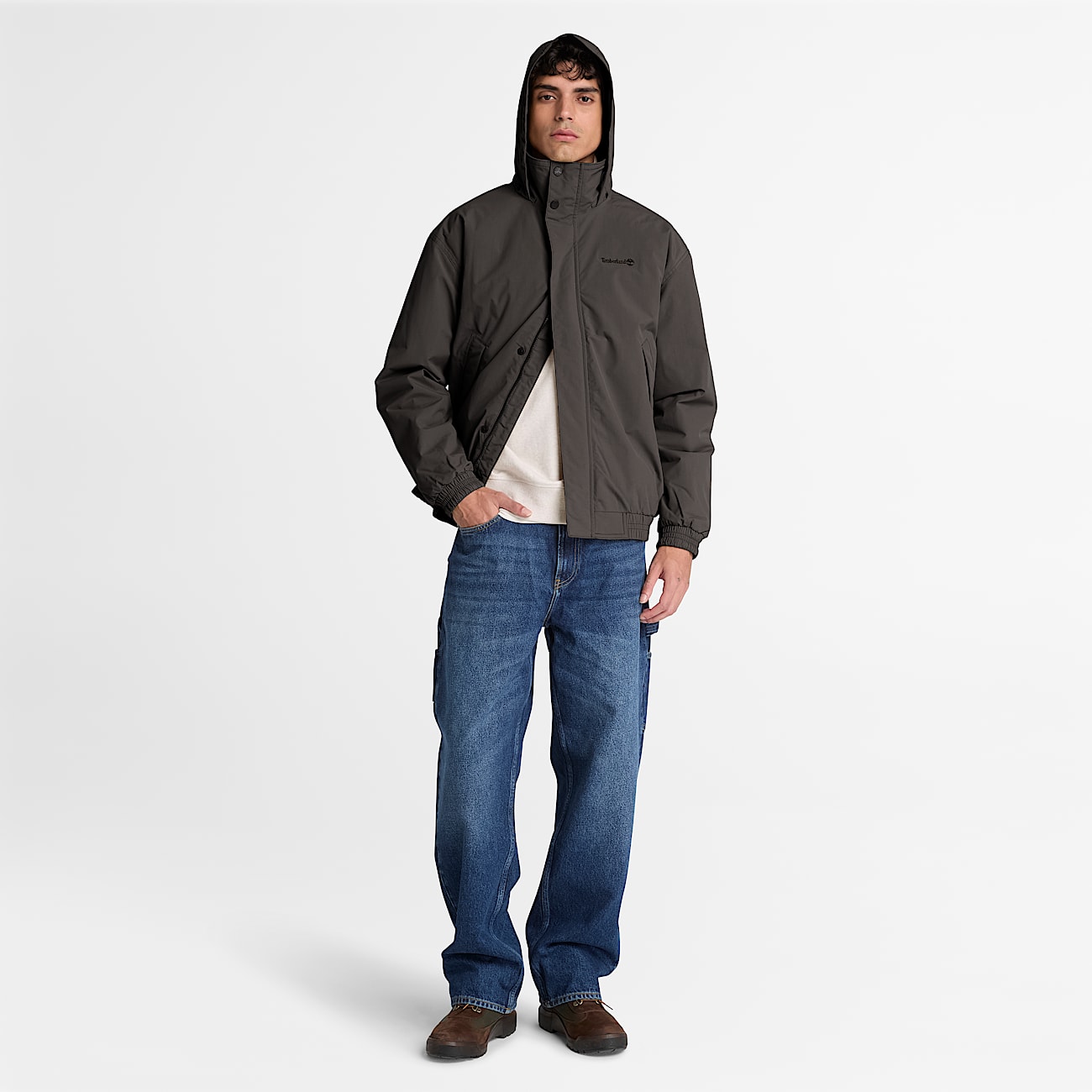 Waterproof Insulated Bomber for Men in Black TBL Black ALT2