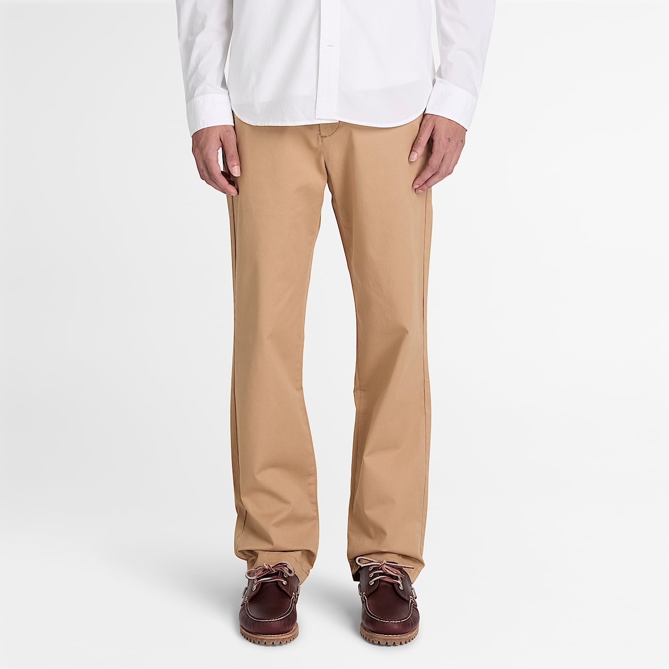 Pantaloni Chino a Gamba Dritta in Twill Claremont da Uomo in marrone chiaro TBL marrone ALT1