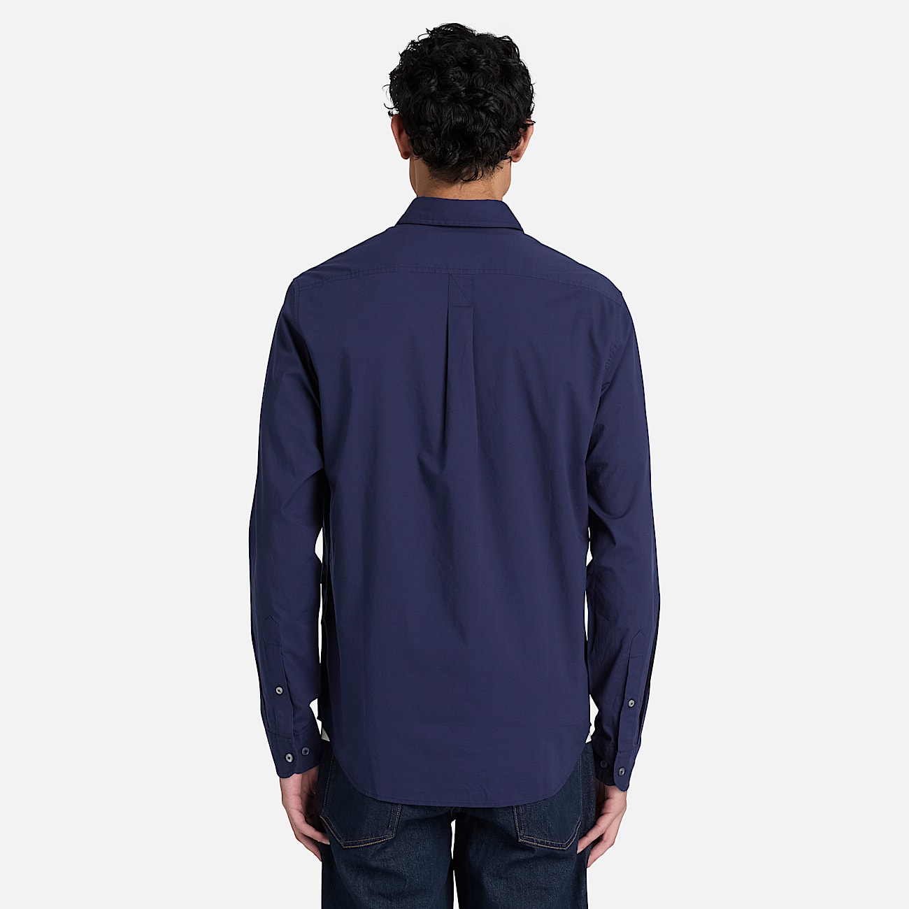 Chemise en popeline  manches longues pour homme en bleu fonc TBL bleu ALT8