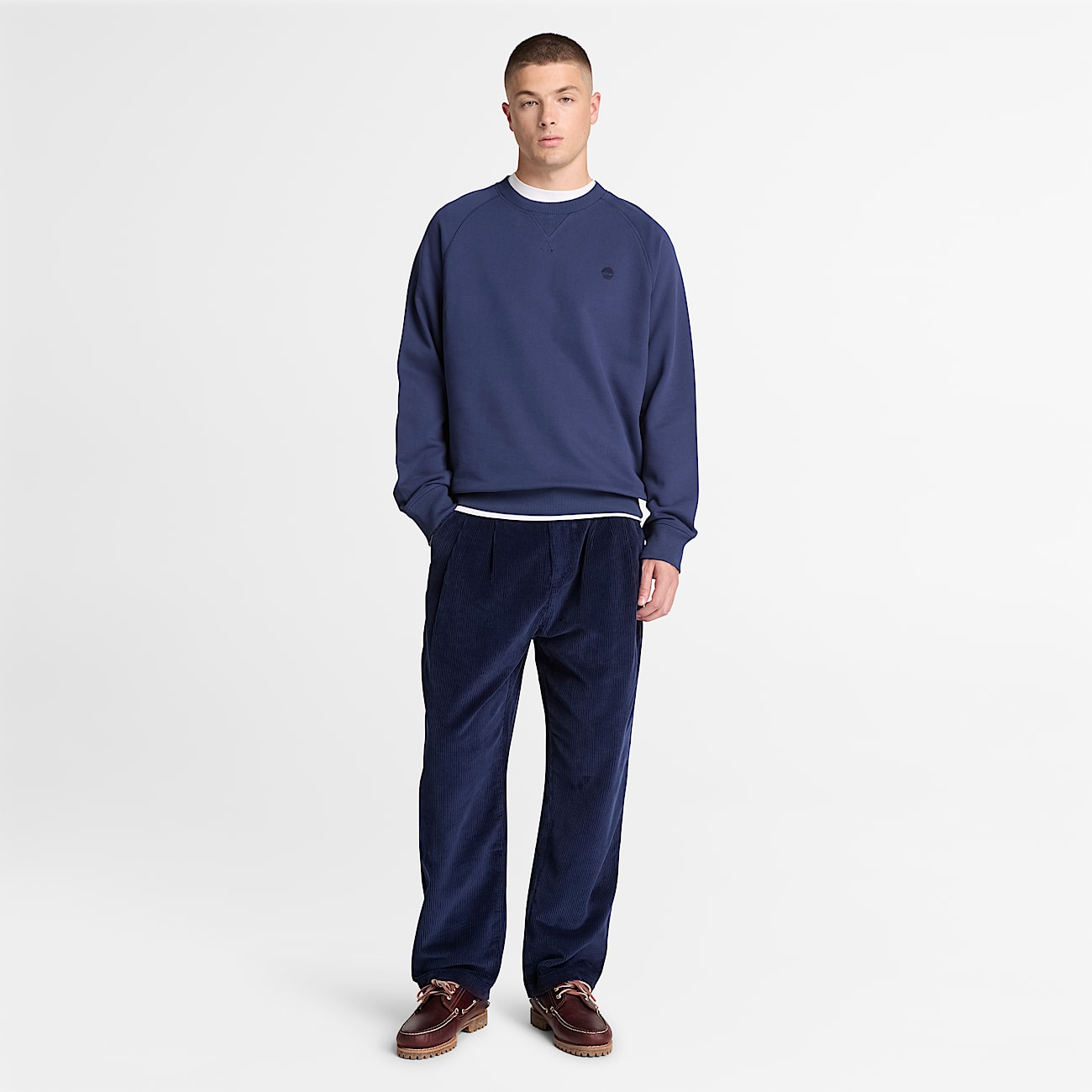 Exeter River Crew Sweatshirt for Men in Dark Blue TBL Blue ALT2
