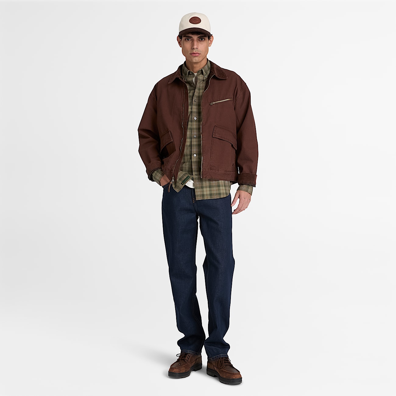 Camicia a Quadri in Popeline Vestibilit Regular da Uomo in verde TBL verde ALT2