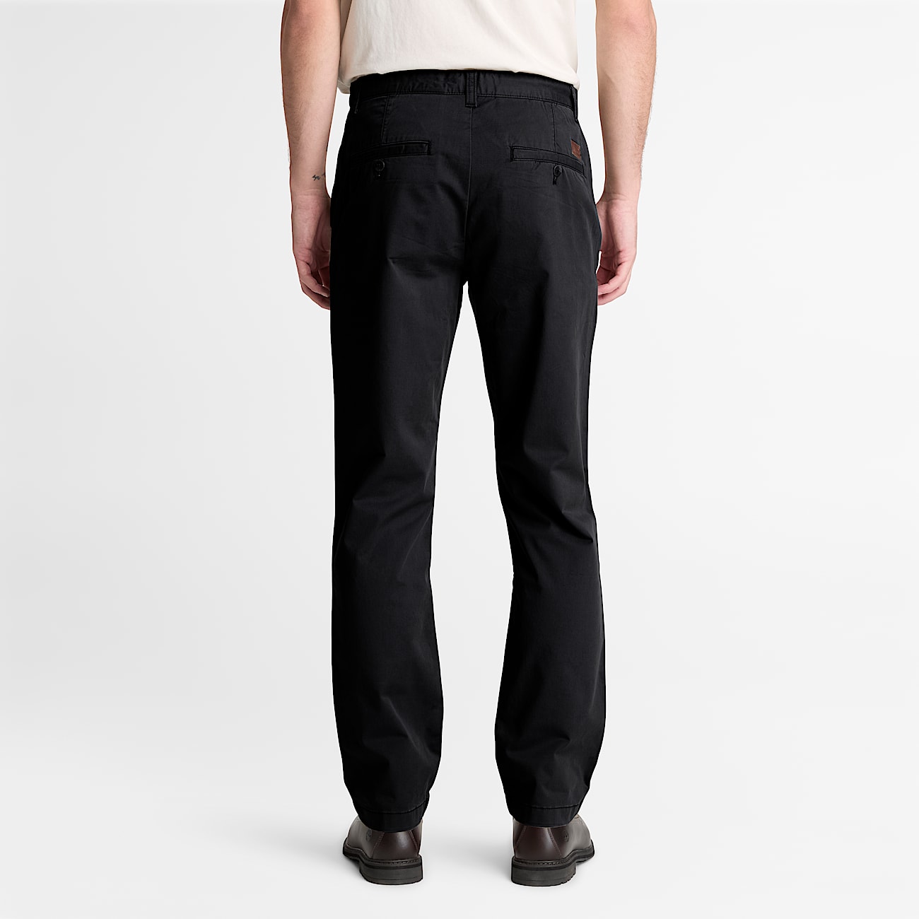 Pantalon chino droit en serg Claremont pour homme en noir TBL noir ALT8