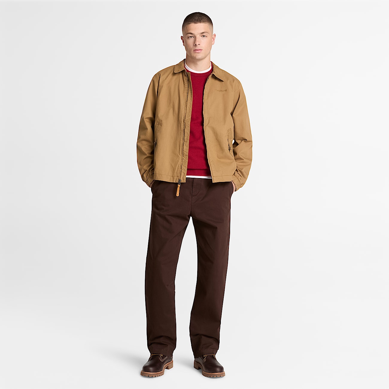 Cohas Brook Pullover mit Rundhalsausschnitt aus Merinowolle fr Herren in Rot TBL Rot ALT2