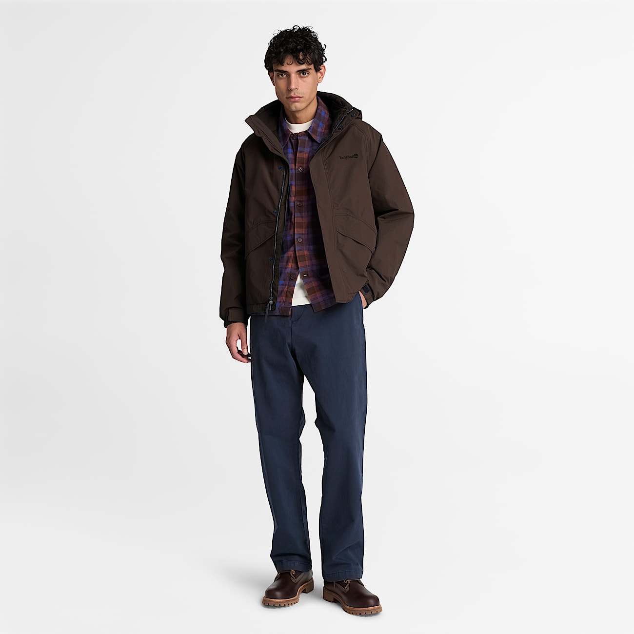 Veste 3en1 impermable pour homme en marron fonc TBL marron ALT2