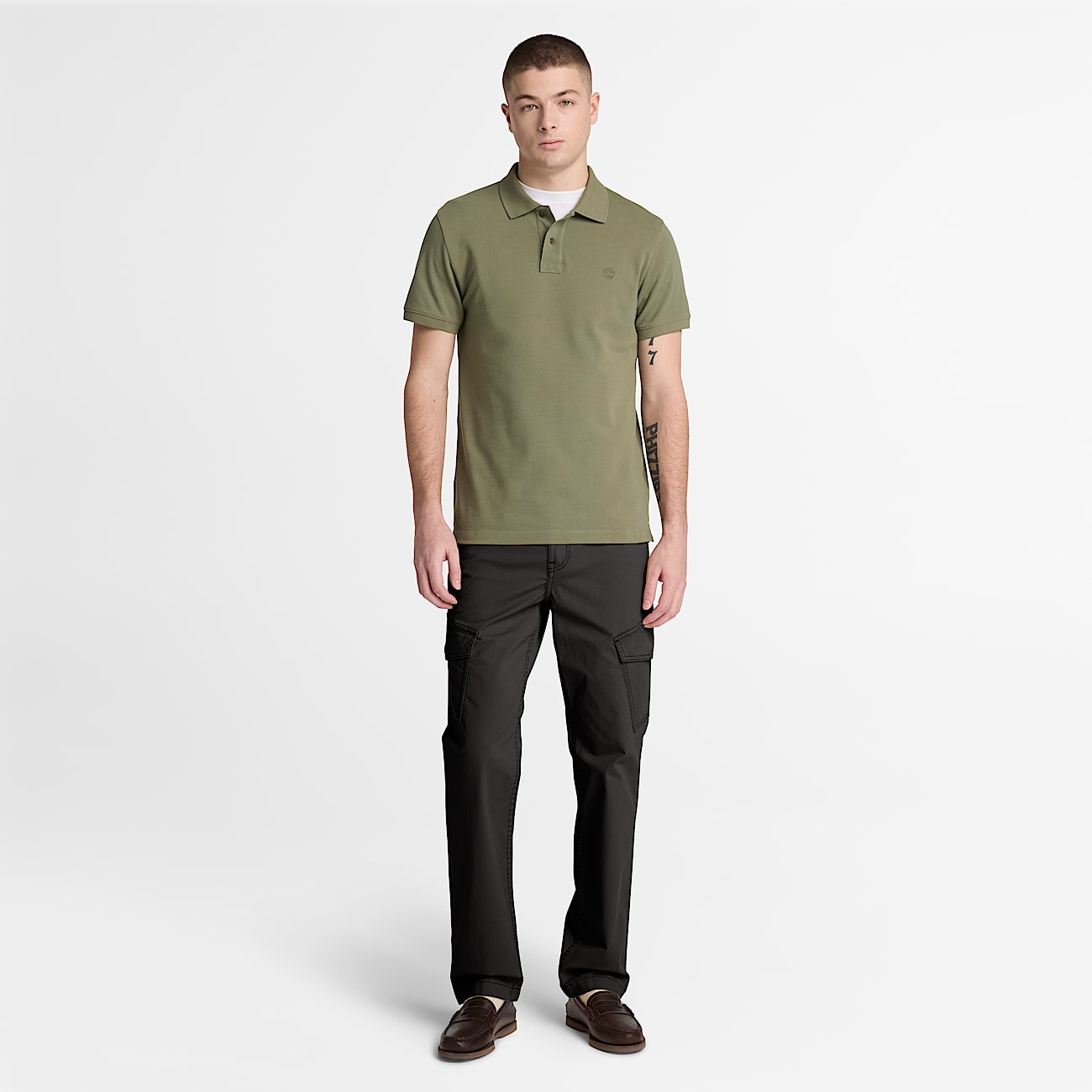 Claremont Slim Twill Chino Trouser for Men in Black TBL Black ALT2