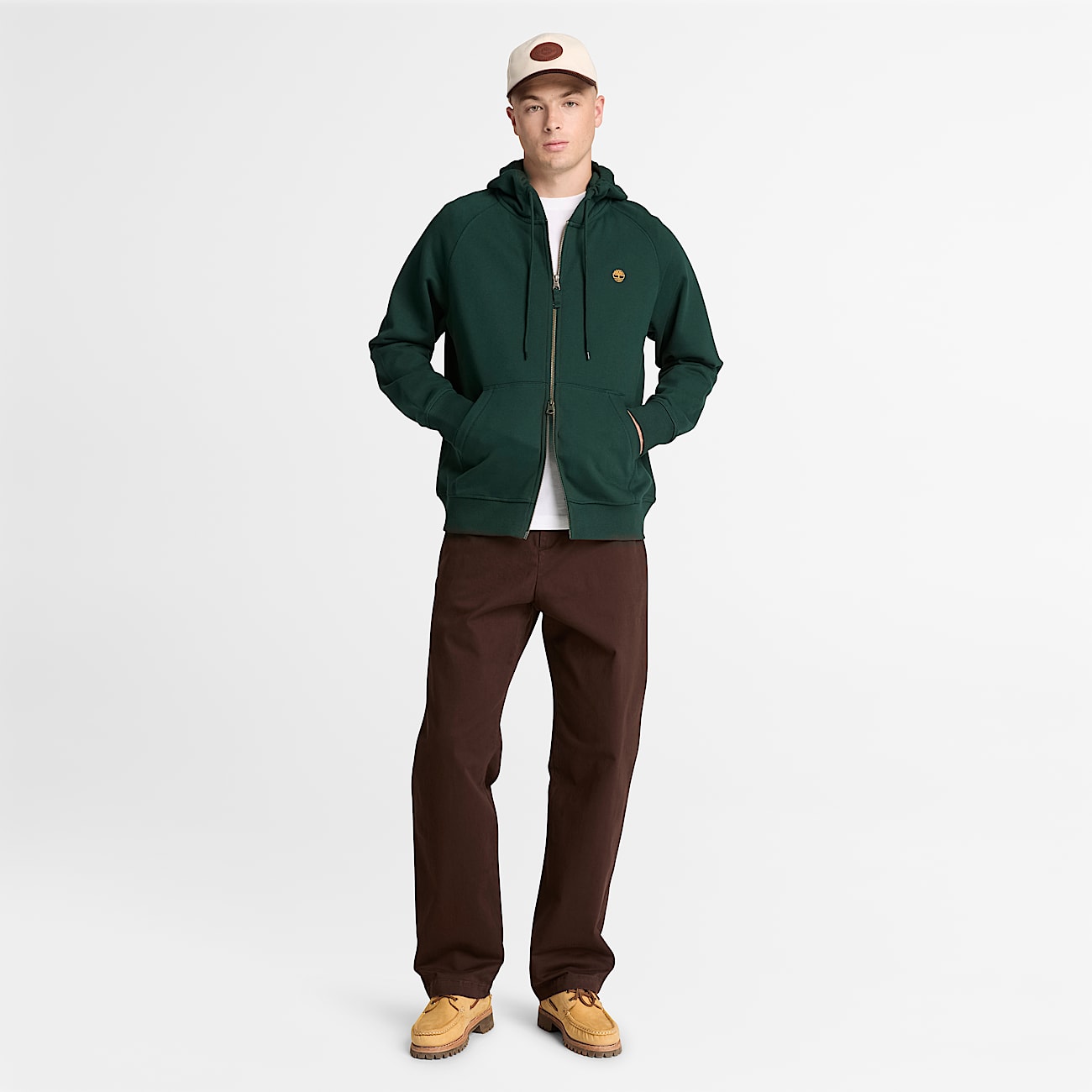Exeter River FullZip Hoodie for Men in Dark Green TBL Green ALT2