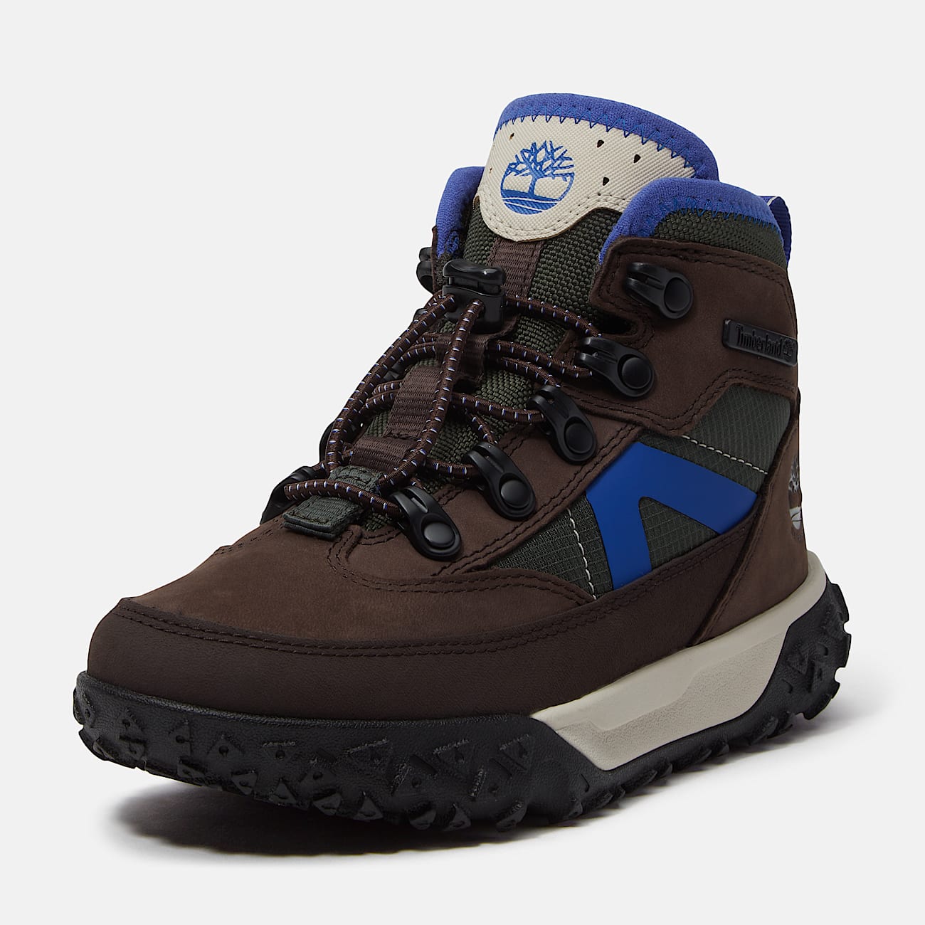 Halbhoher wasserfester GreenStride Motion 6 Bungee Sneaker fr Jugendliche in DunkelbraunDunkelgrn TBL Braun ALT9