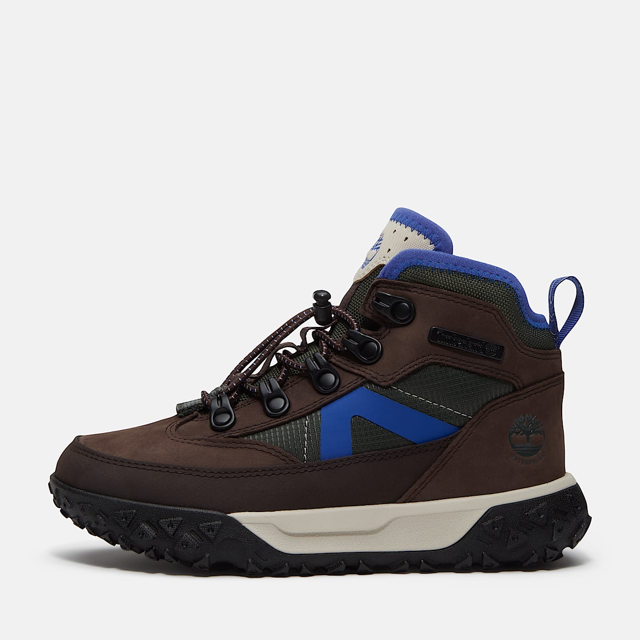 Halbhoher wasserfester GreenStride Motion 6 Bungee Sneaker fr Jugendliche in DunkelbraunDunkelgrn TBL Braun ALT8