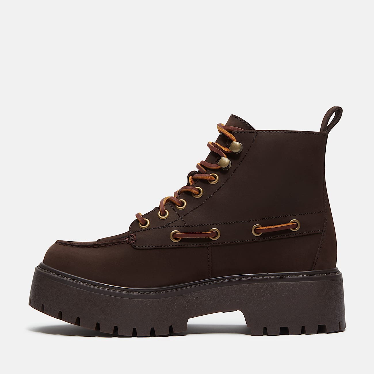 Botas con plataforma y lengeta decorativa Stone Street para mujer en marrn oscuro TBL marrn ALT6