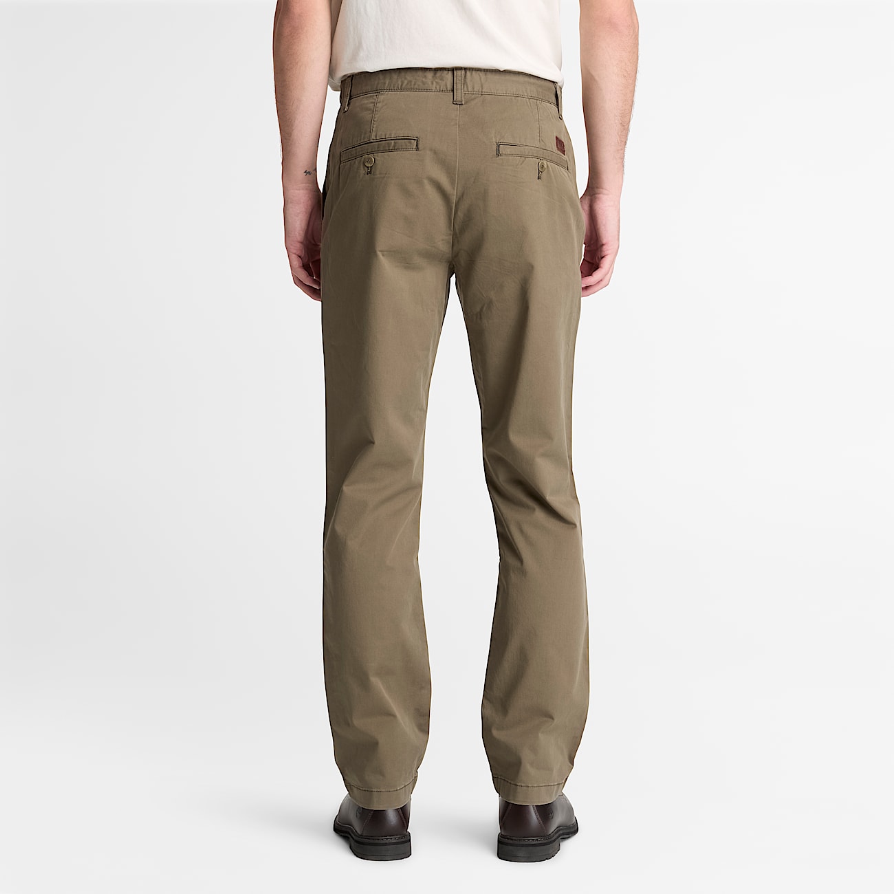 Pantaloni Chino a Gamba Dritta in Twill Claremont da Uomo in verde scuro TBL verde ALT8