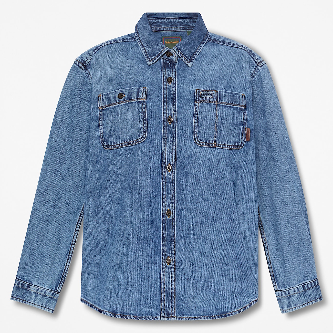 Langrmeliges DenimHemd fr Damen in Blau TBL Blau HERO