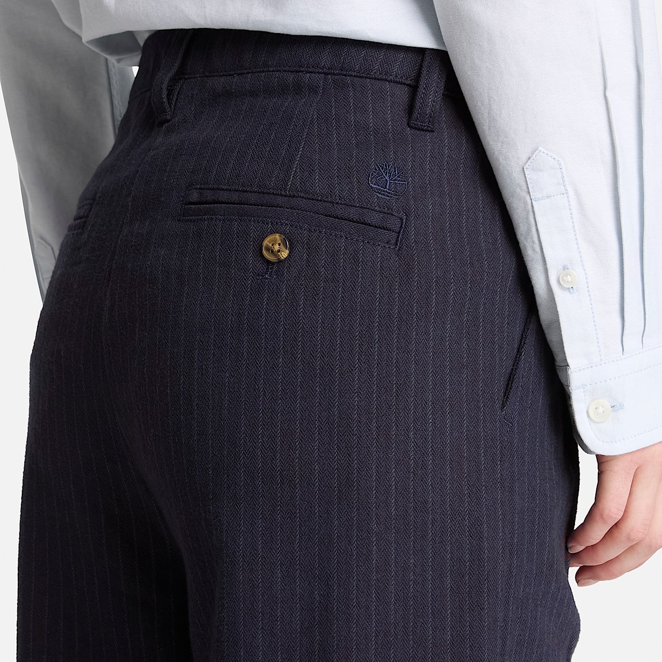 Hose mit Fischgrtmuster fr Damen in Dunkelblau TBL Blau ALT3