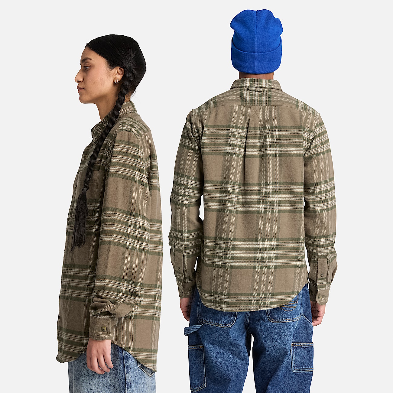 Chemise classique  carreaux indigo pour homme en vert fonc TBL Verte ALT2