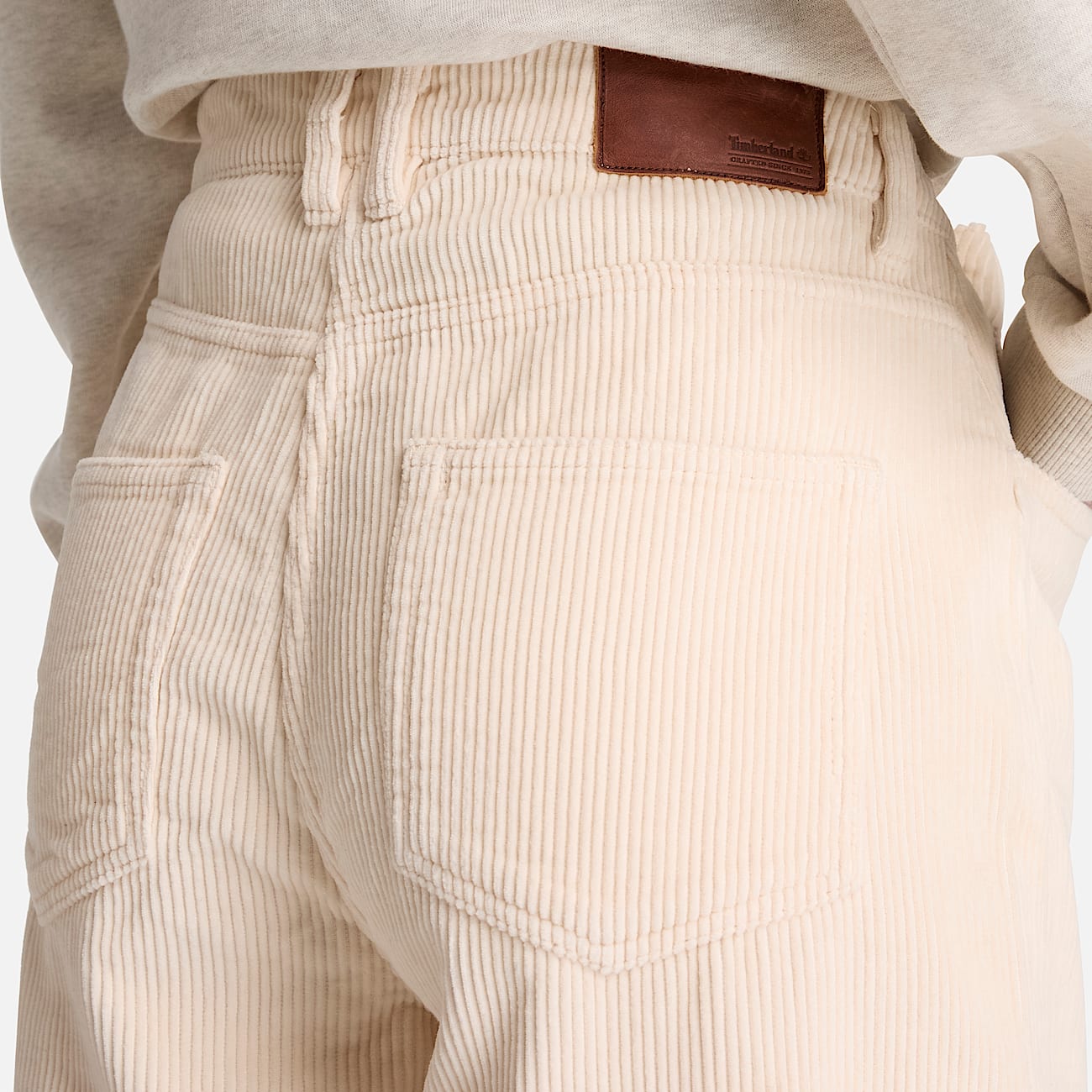Pantalon large en velours ctel pour femme en beige TBL beige ALT3