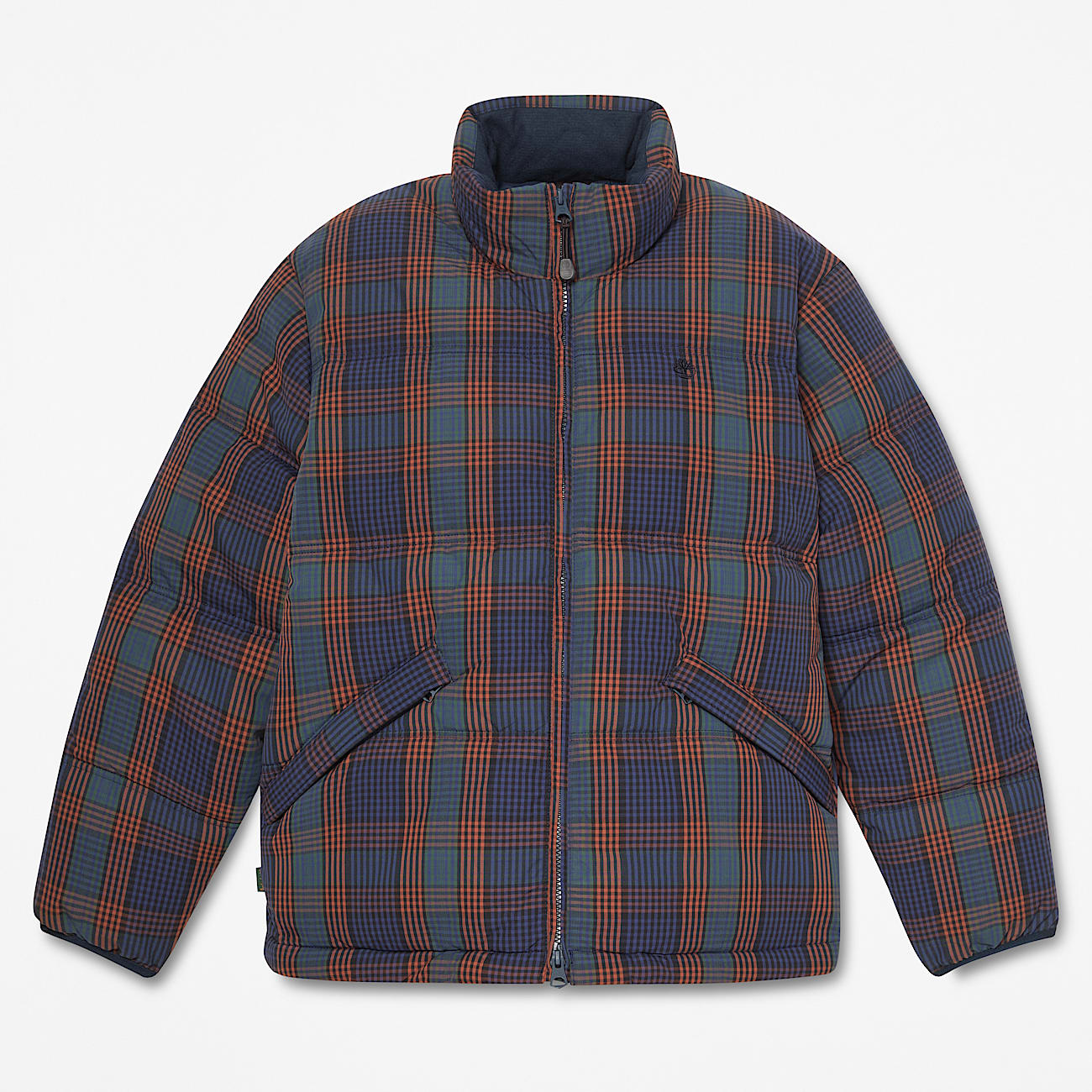 Piumino Imbottito a Quadri da Donna in Blu Scuro TBL blu HERO