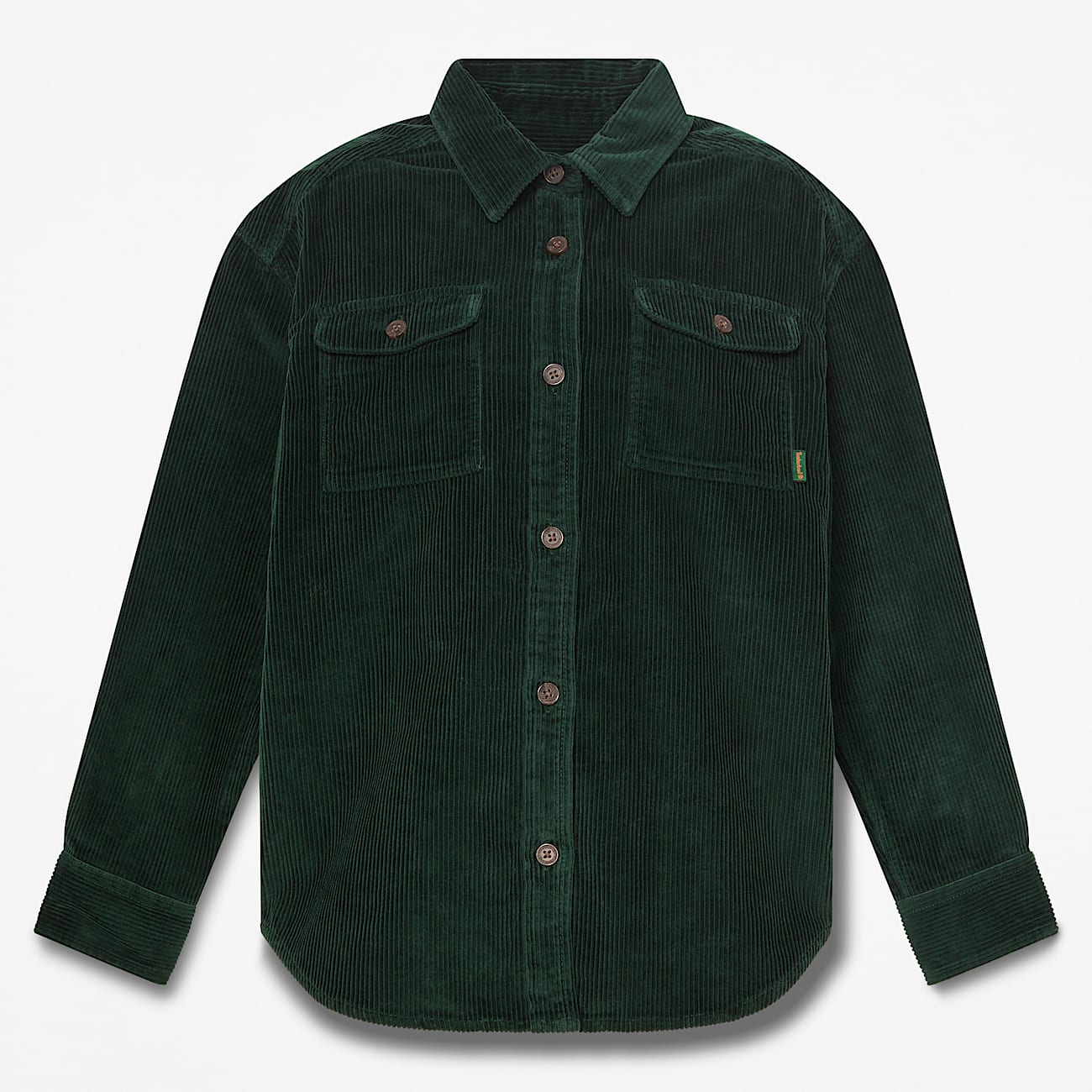 Surchemise en velours ctel pour femme en vert fonc TBL Verte HERO