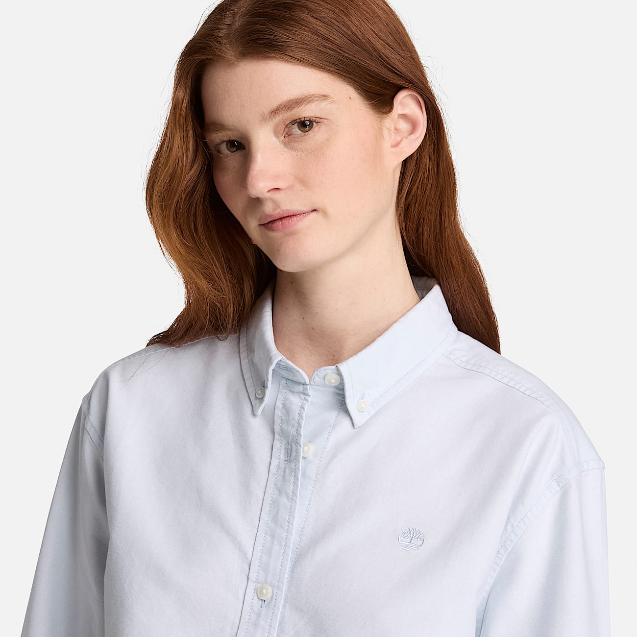 Chemise Oxford dcontracte  manches longues pour femme en bleu TBL bleu ALT3