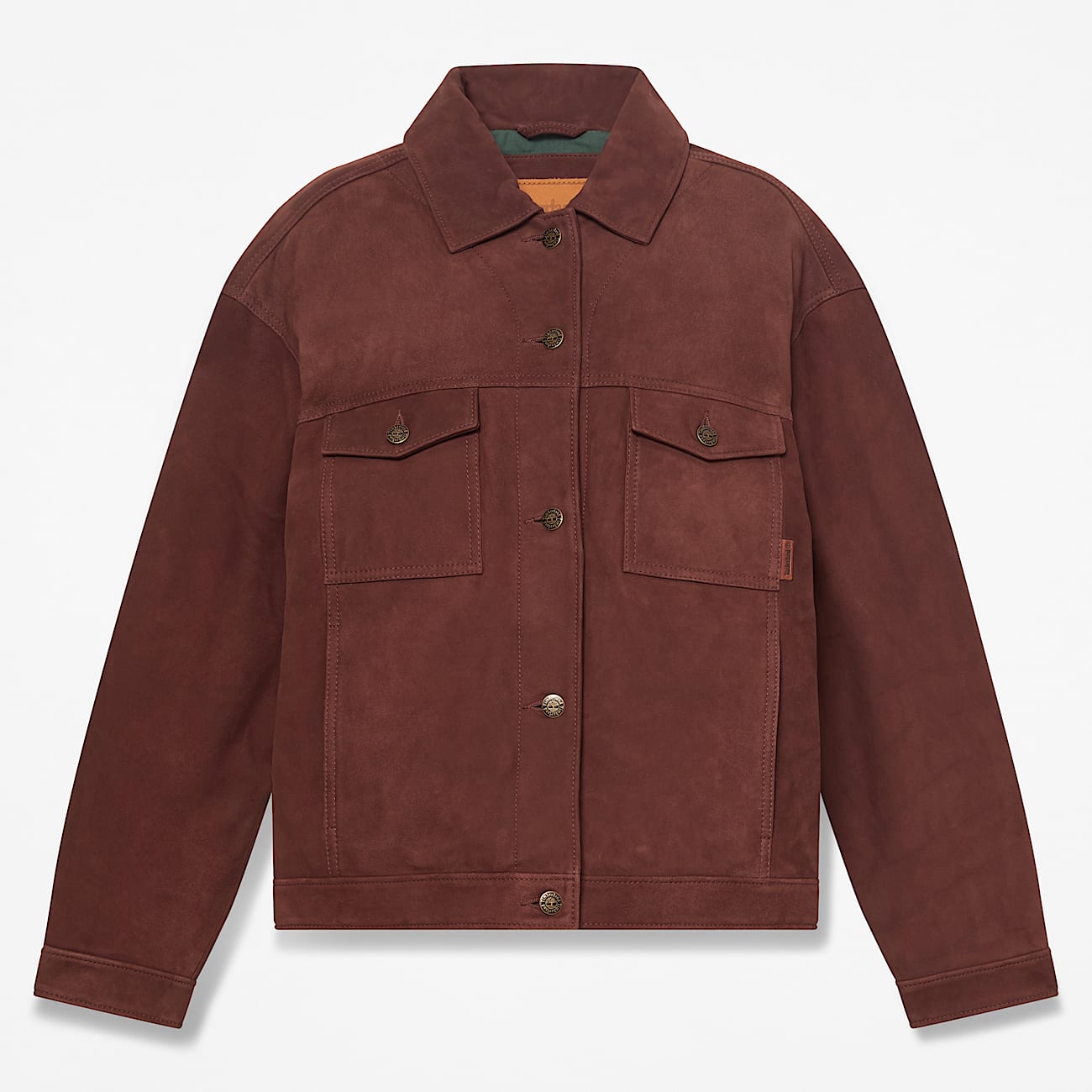 Trucker Leather Jacket for Women in Dark Brown TBL Brown HERO
