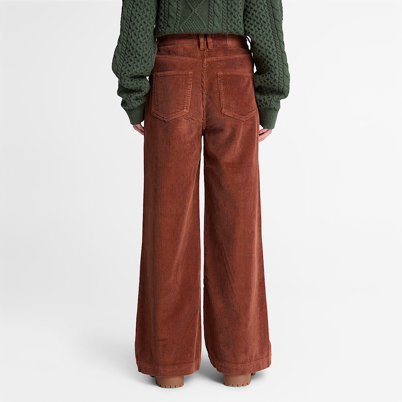 Pantalon large en velours ctel pour femme en marron TBL marron ALT8