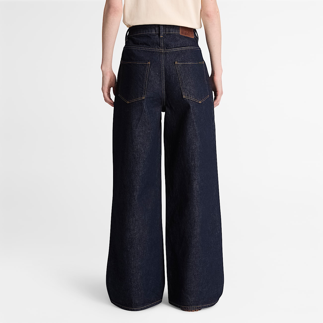 Wide Leg Denim Trouser for Women in Dark Blue TBL Blue ALT8