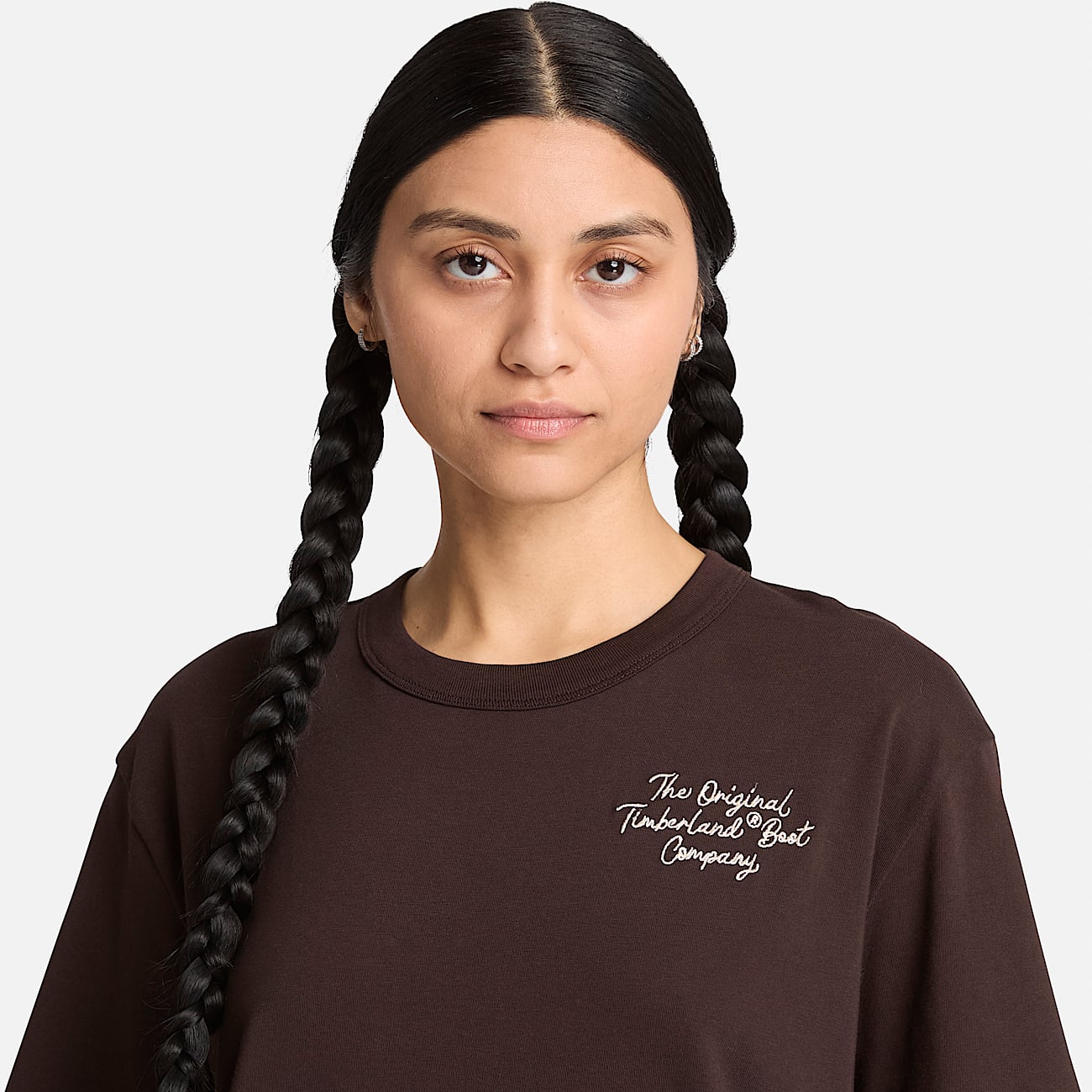 Elevated ShortSleeve TShirt for Women in Dark Brown TBL Brown ALT3