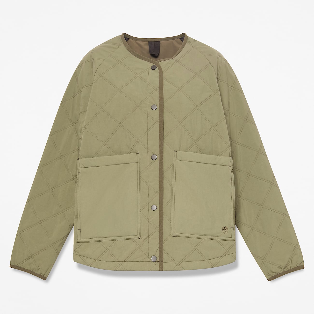 Water Repellent Quilted Jacket for Women in Green TBL Green HERO