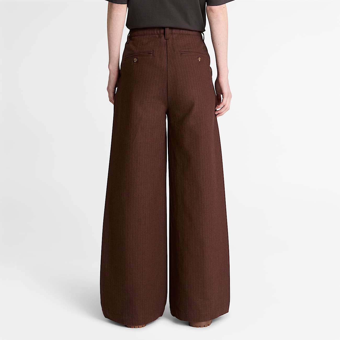 Hose mit Fischgrtmuster fr Damen in Dunkelbraun TBL Braun ALT8