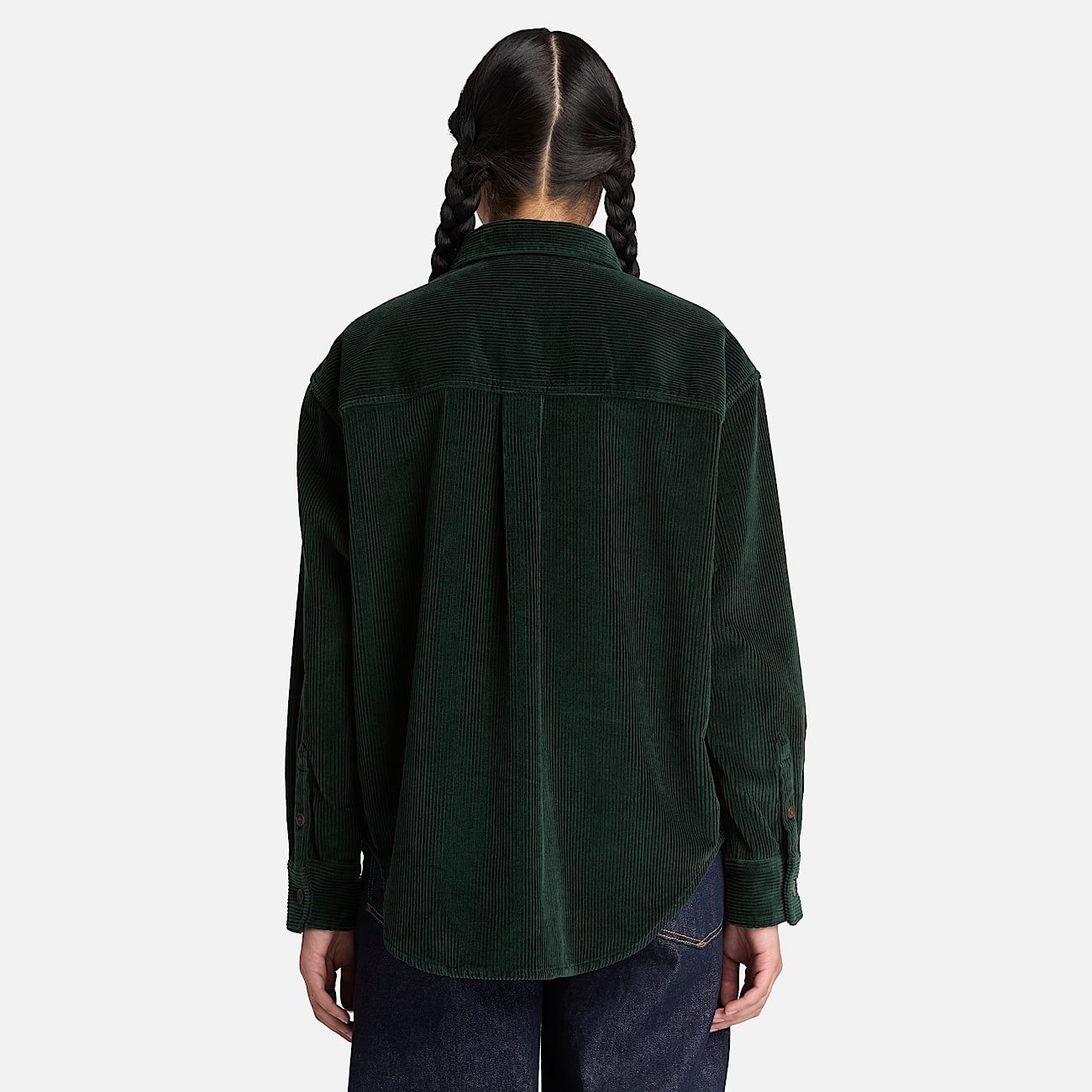 Surchemise en velours ctel pour femme en vert fonc TBL Verte ALT8