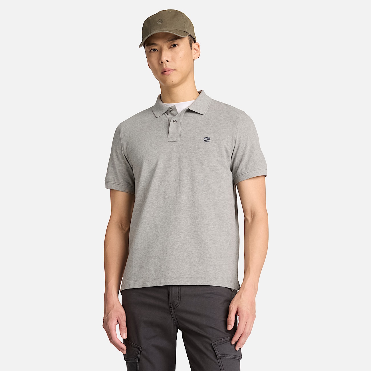 Millers River ShortSleeve Polo for Men in Grey TBL Grey ALT1