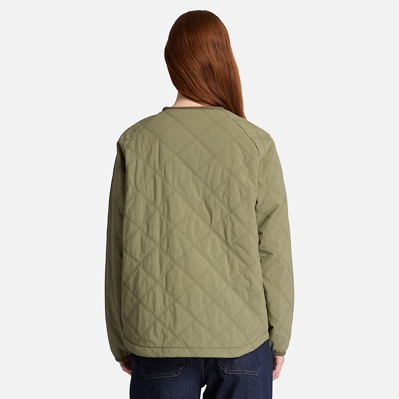 Water Repellent Quilted Jacket for Women in Green TBL Green ALT8