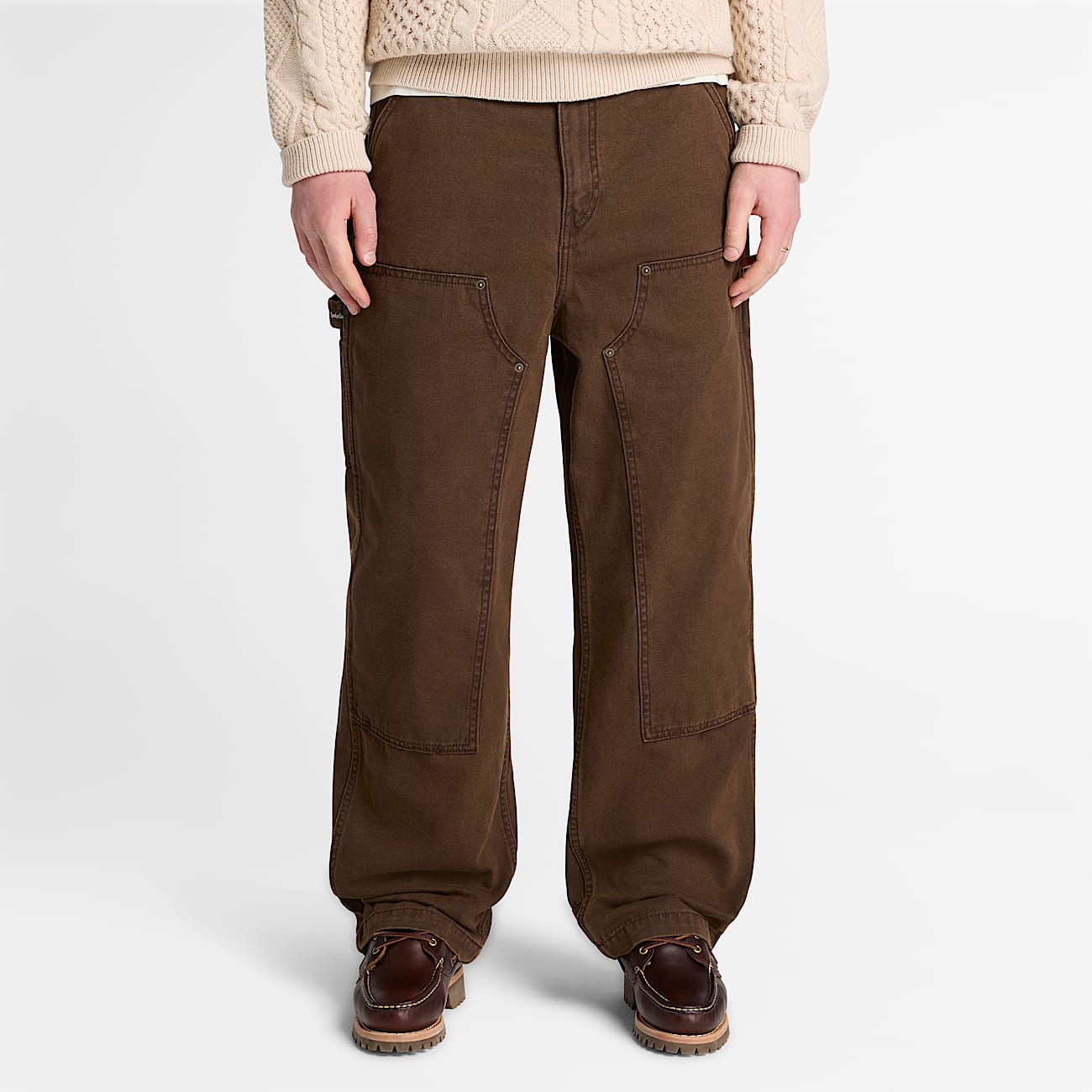 Rindge CarpenterHose aus Canvas mit verstrkten Knien fr Herren in Dunkelbraun TBL Braun ALT1