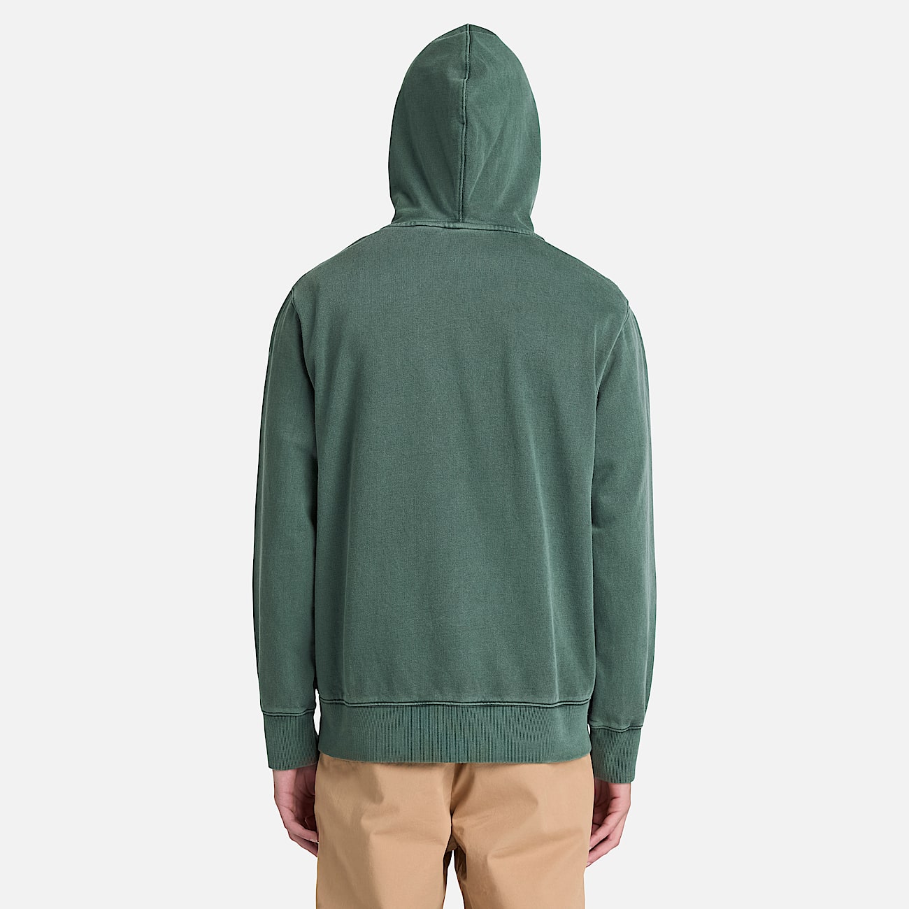 South Cabot Garment Dye Hoodie for Men in Dark Green TBL Green ALT8