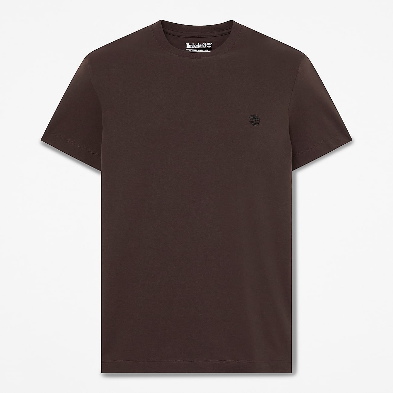 Dunstan River Slim ShortSleeve TShirt for Men in Dark Brown TBL Brown HERO