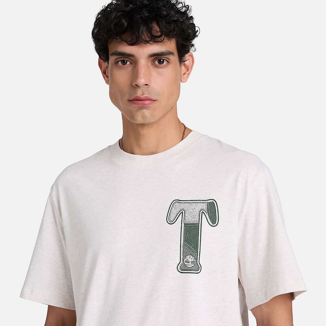 Patchwork KurzarmTShirt mit Grafik fr Herren in Hellbeige TBL Beige ALT3