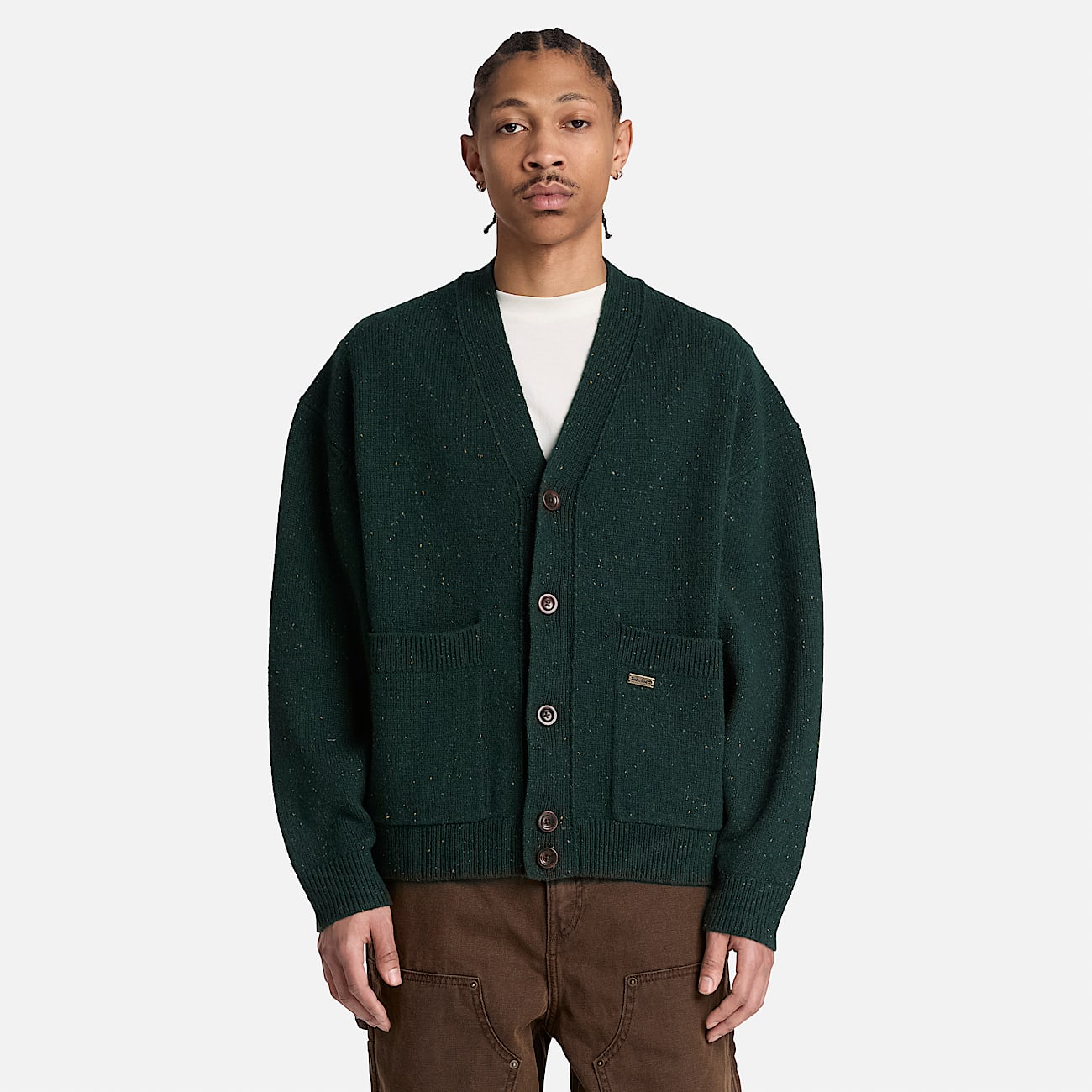 Phillips Brook WollCardigan fr Herren in Dunkelgrn TBL Grn ALT3