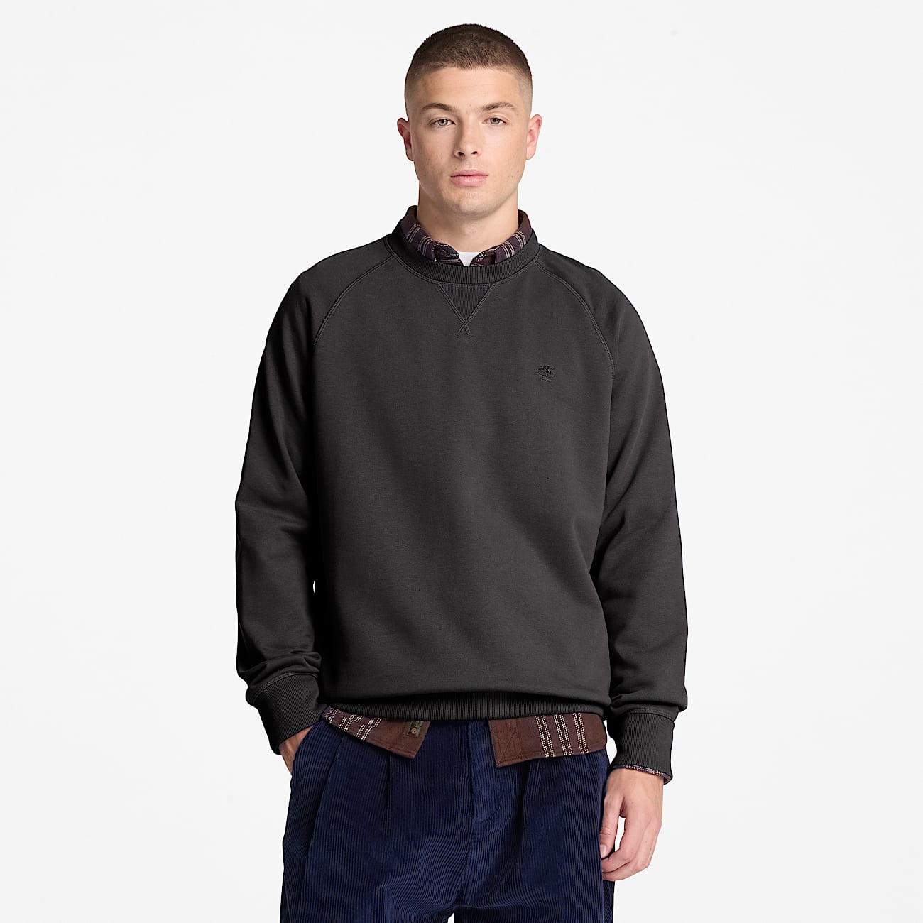 Exeter River Crew Sweatshirt for Men in Black TBL Black ALT1