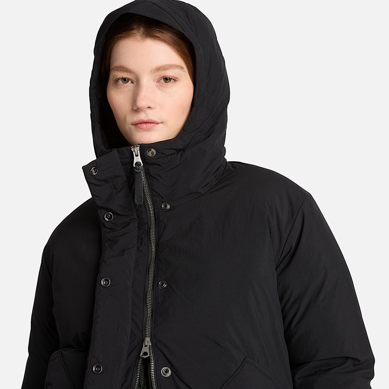 Wasserabweisende DaunenSteppjacke fr Damen in Schwarz TBL Schwarz ALT3