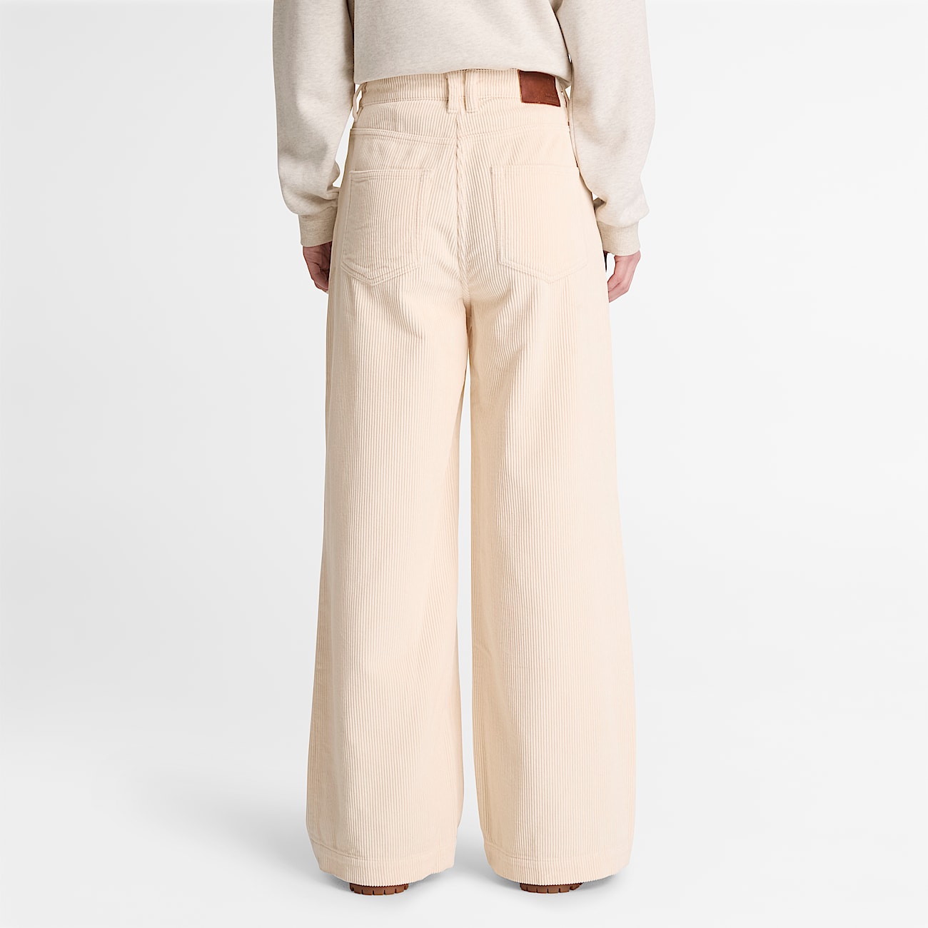 Pantalon large en velours ctel pour femme en beige TBL beige ALT8