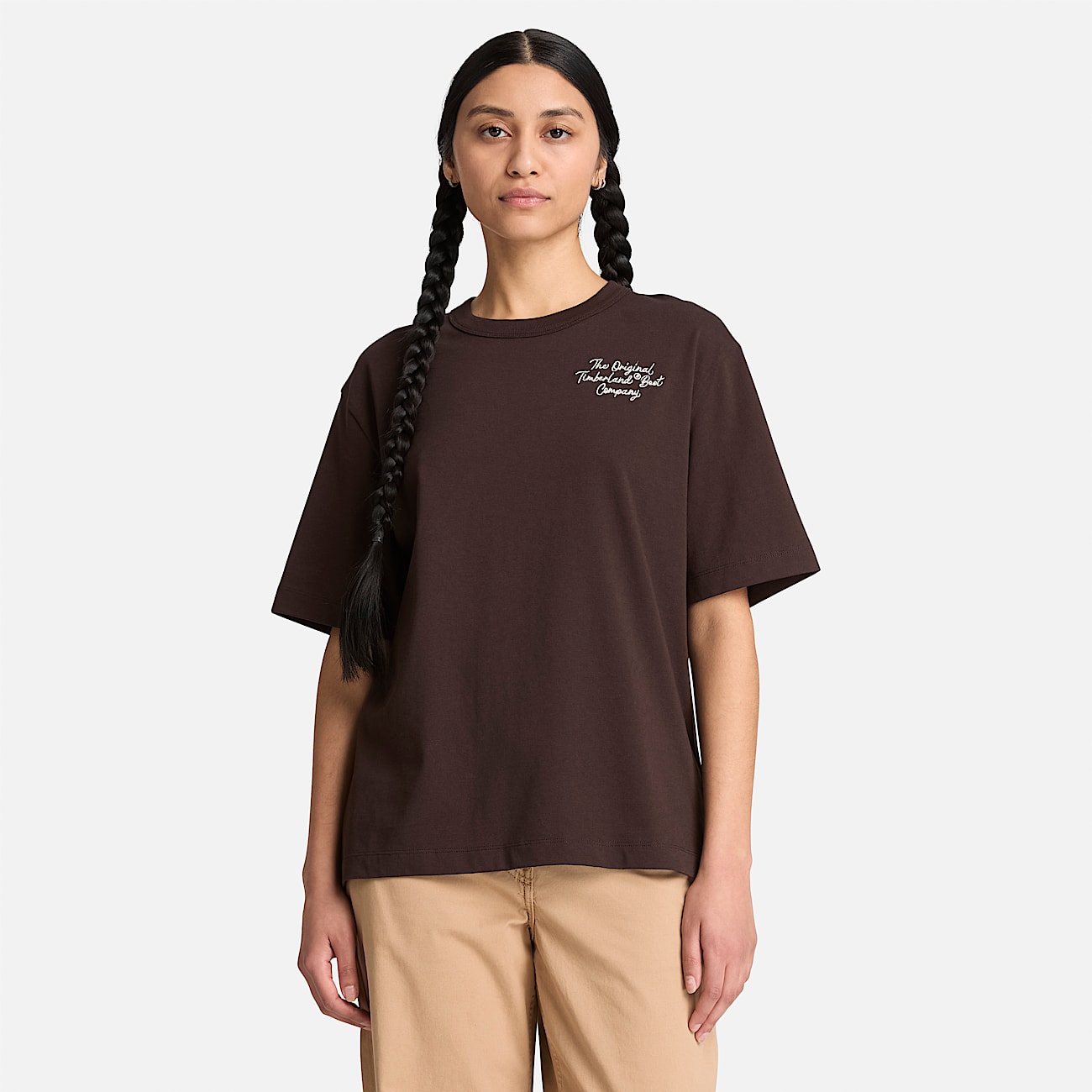 Elevated ShortSleeve TShirt for Women in Dark Brown TBL Brown ALT1