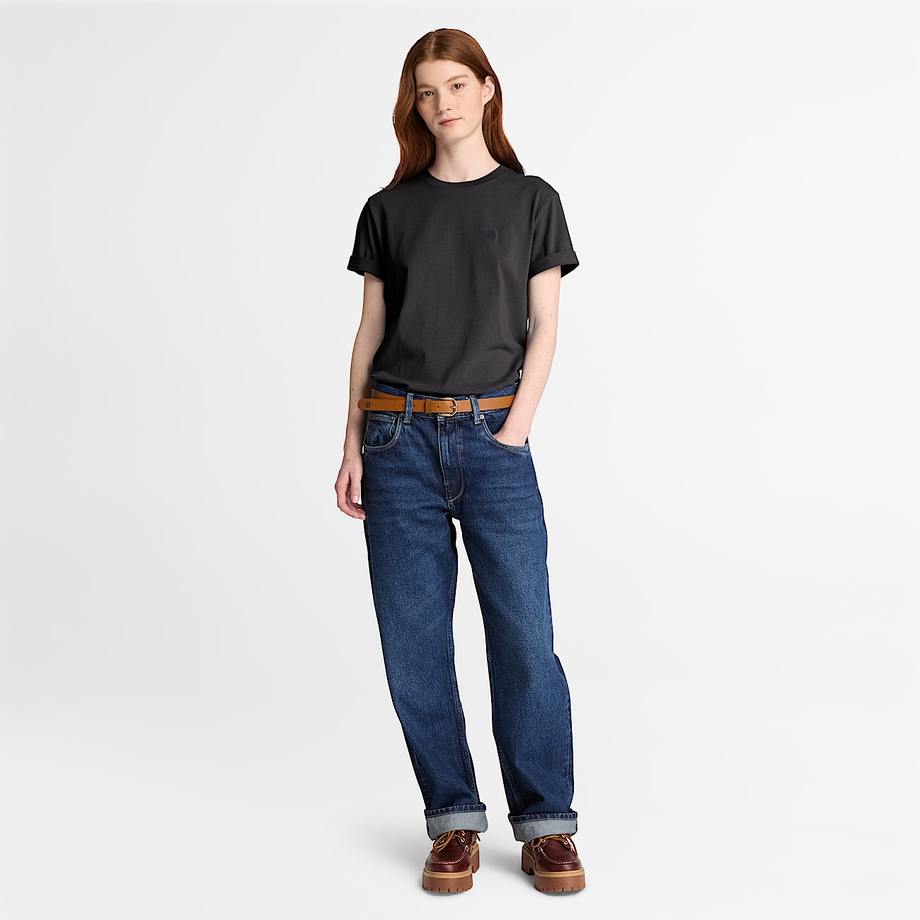 Crafted Crew ShortSleeve TShirt for Women in Black TBL Black ALT2