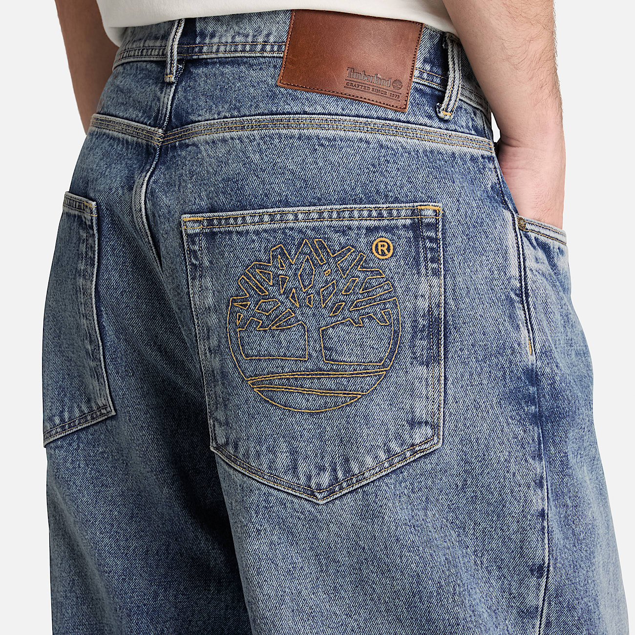 Lstsiddende denimbukser til mnd i lysebl TBL Bl ALT3