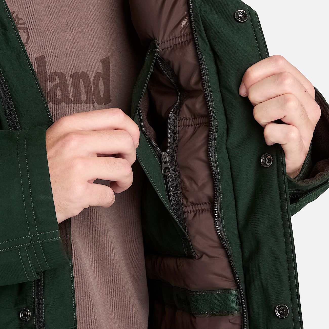 Waterproof Parka for Men in Dark Green TBL Green ALT4