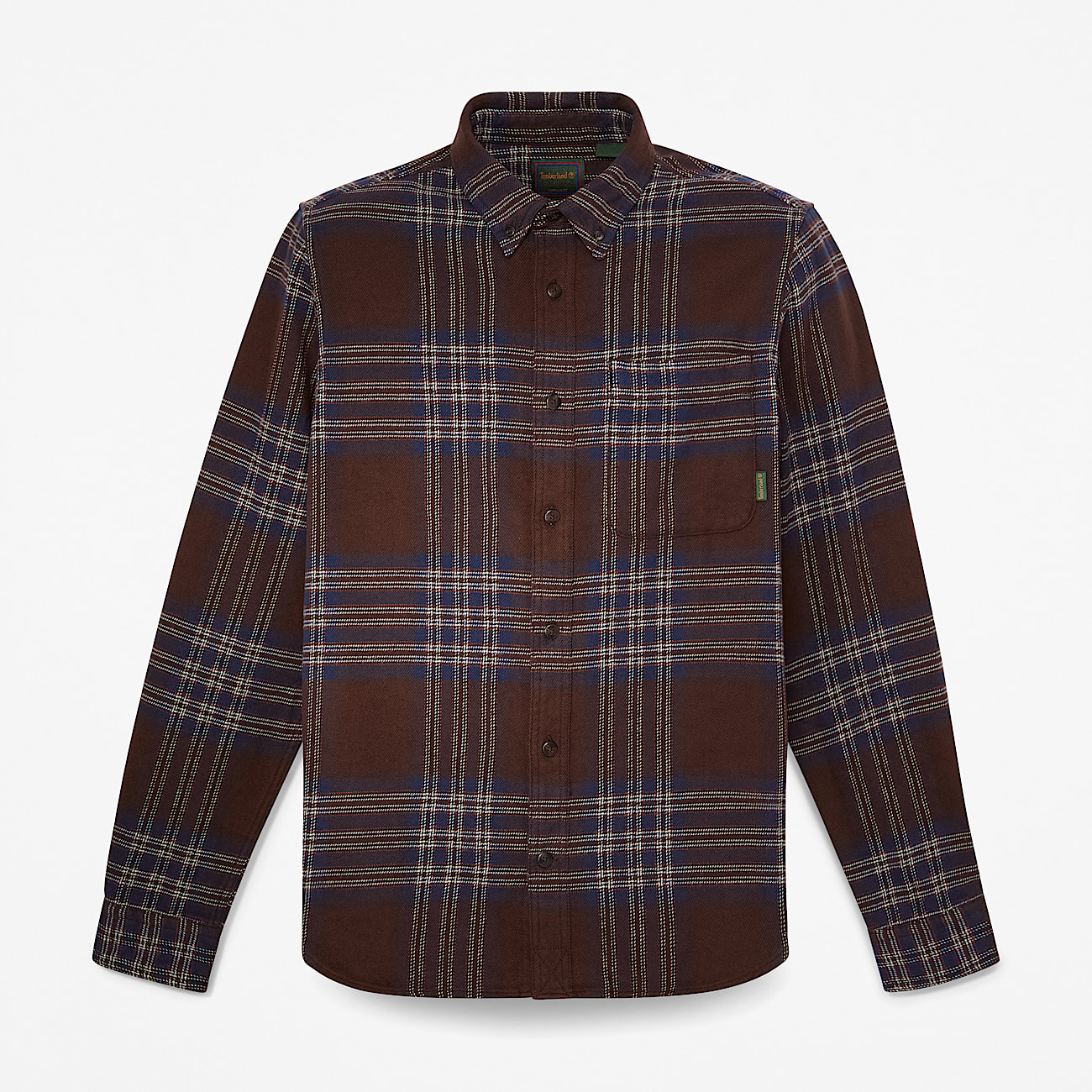 Chemise classique  carreaux indigo pour homme en marron fonc TBL marron HERO