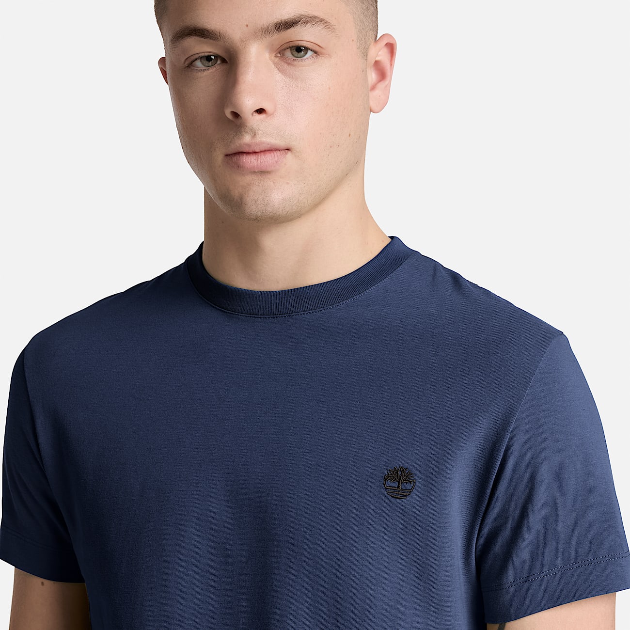 Dunstan River Slim ShortSleeve TShirt for Men in Dark Blue TBL Blue ALT3