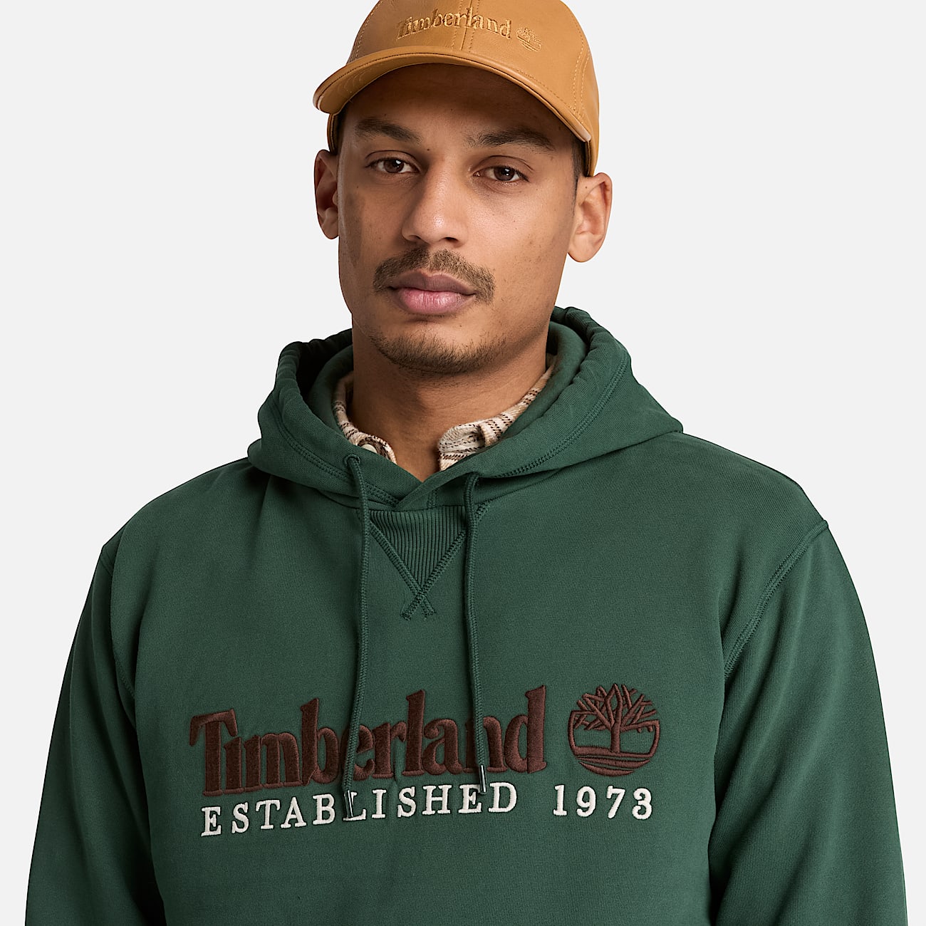 Established 1973 Embroidered Logo Hoodie for Men in Dark Green TBL Green ALT3