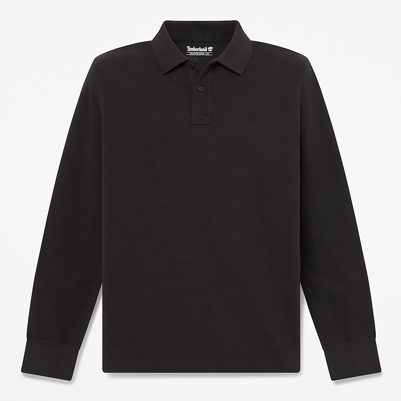 Millers River LongSleeve Polo for Men in Black TBL Black HERO