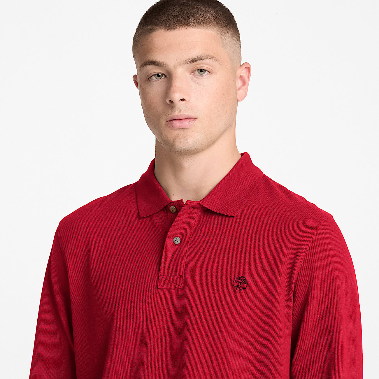 Millers River LongSleeve Polo for Men in Red TBL Red ALT3