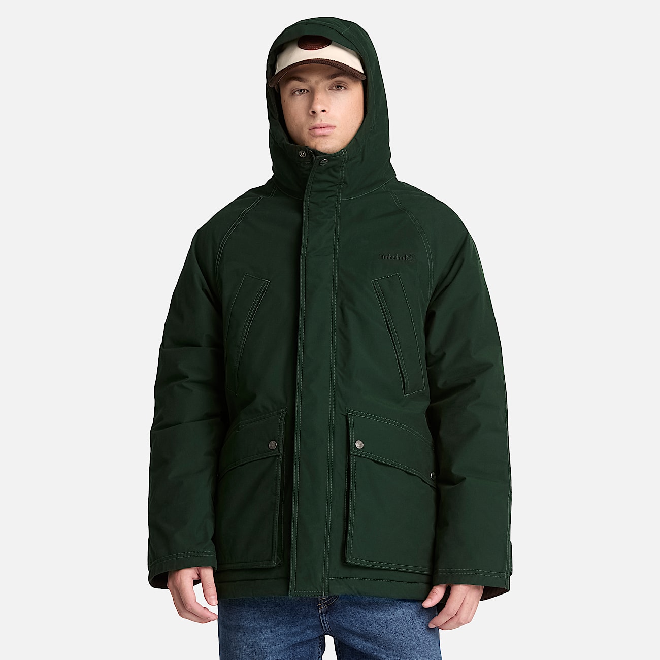 Waterproof Parka for Men in Dark Green TBL Green ALT1
